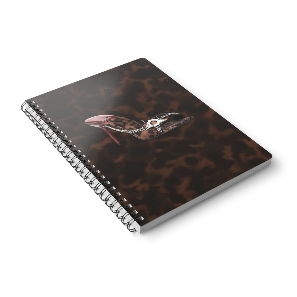 Leopard Print Stiletto A5 Wirobound Notebook – Chic Animal Print Journal