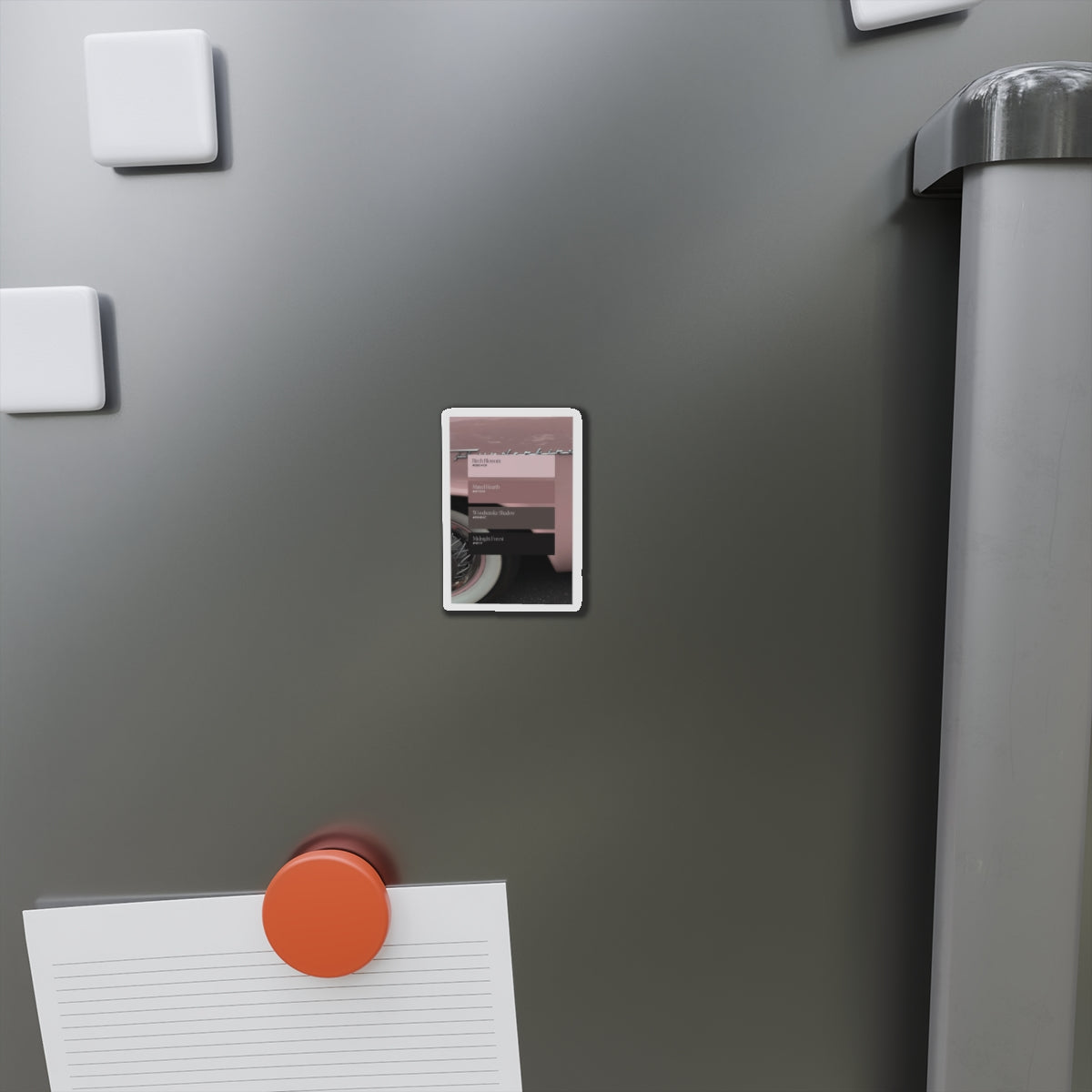 Retro Pink Car Die-Cut Magnet