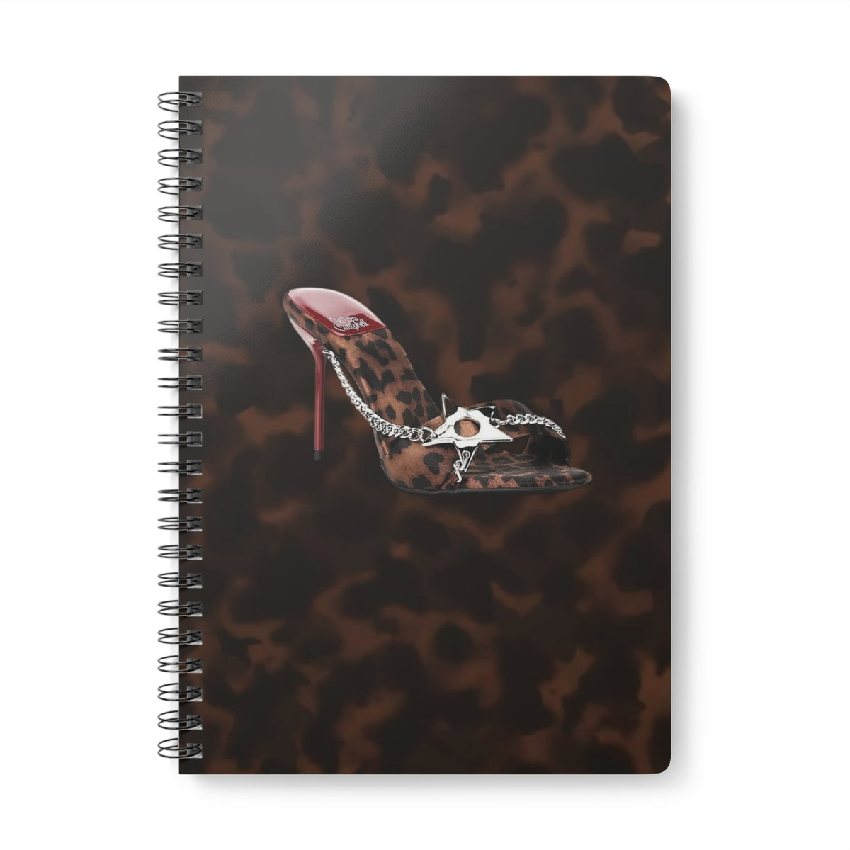 Leopard Print Stiletto A5 Wirobound Notebook – Chic Animal Print Journal