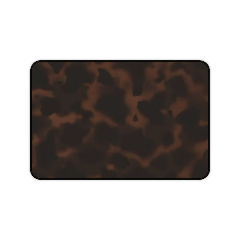 Tortoiseshell Desk Mat – Brown Marble Pattern Mouse Pad for Home Office