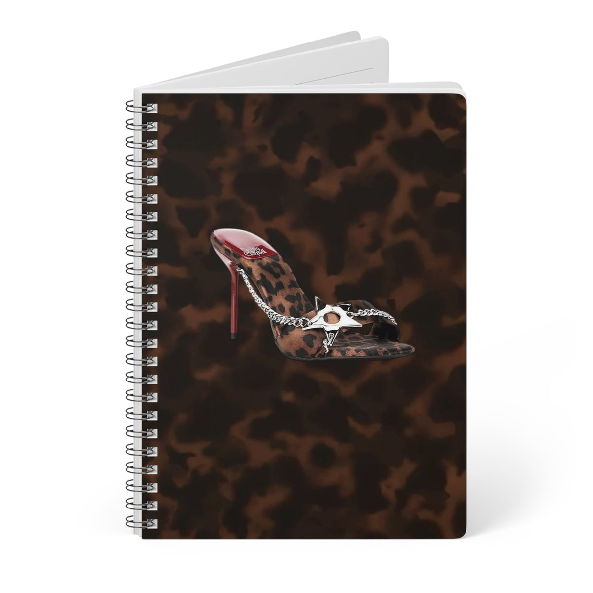 Leopard Print Stiletto A5 Wirobound Notebook – Chic Animal Print Journal