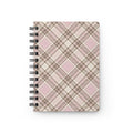 Pink Taupe Plaid Spiral Notebook — Cute Everyday Journal