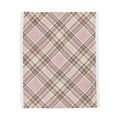 Pink Plaid Velveteen Plush Blanket — Soft Cozy Throw for Nursery, Home & Gifts