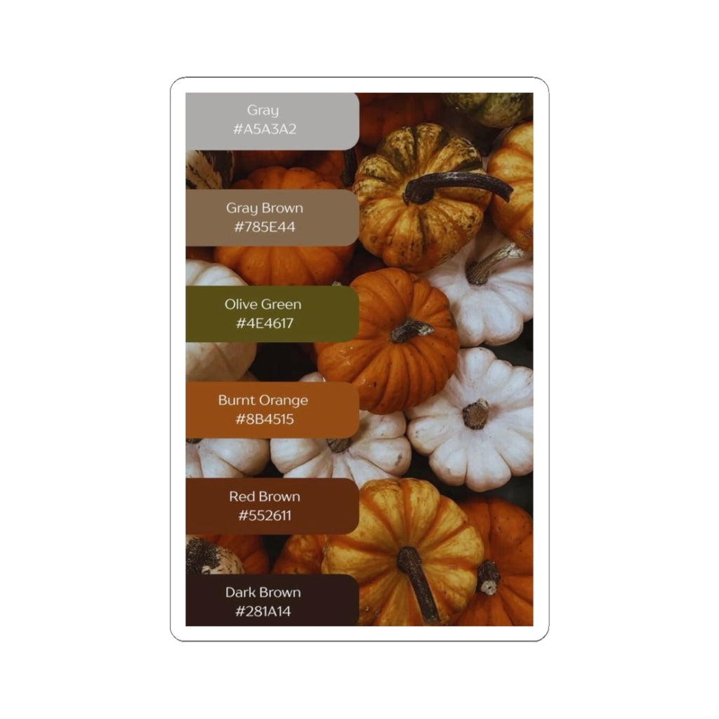 Autumn Pumpkin Color Palette Sticker