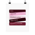 Strawberry Shades Matte Poster — Retro Paint Swatch Wall Art