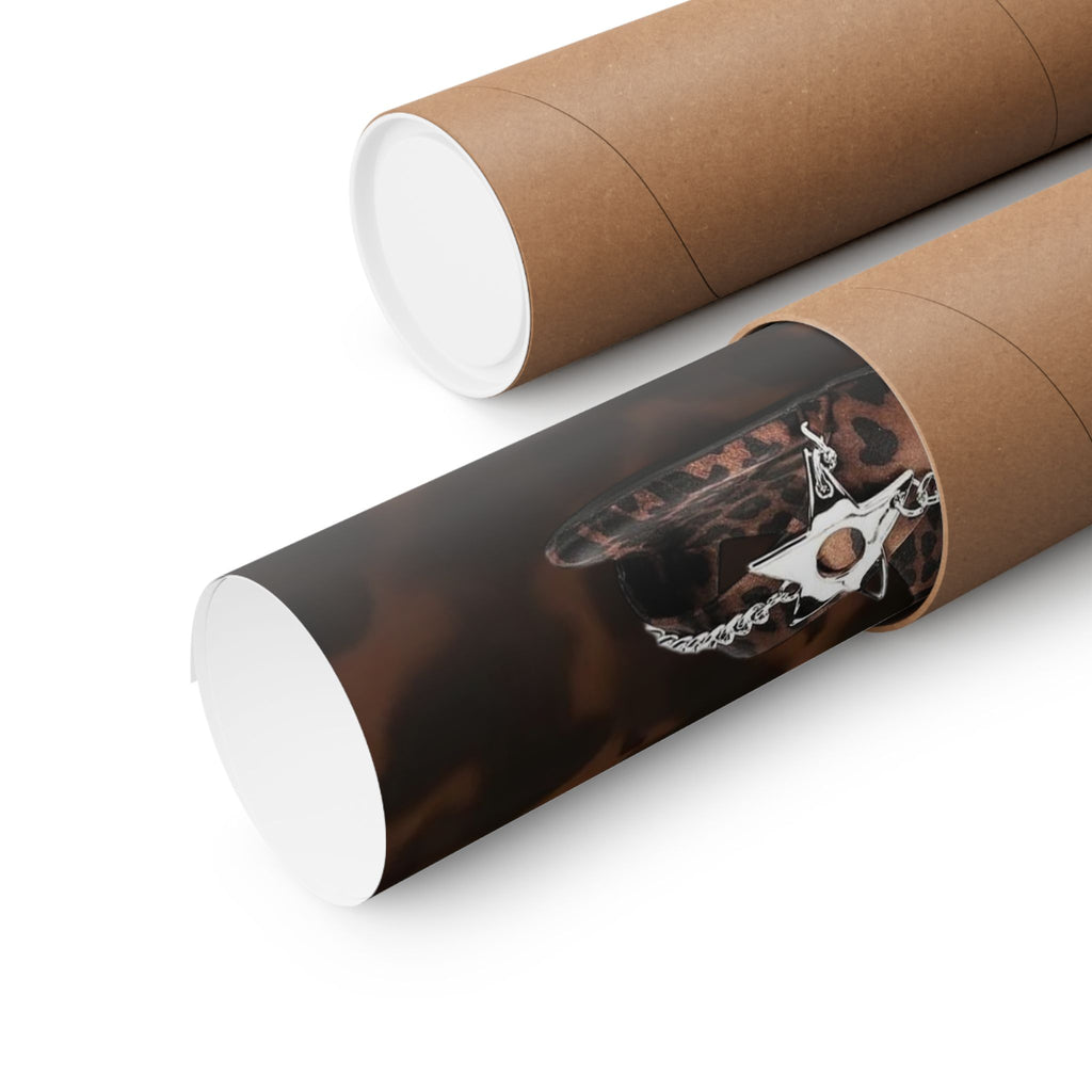 Leopard Print Stiletto Poster — Fashion Wall Art Matte Vertical
