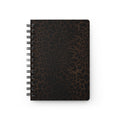 Leopard Print Spiral Notebook — Dark Brown Animal Pattern Journal