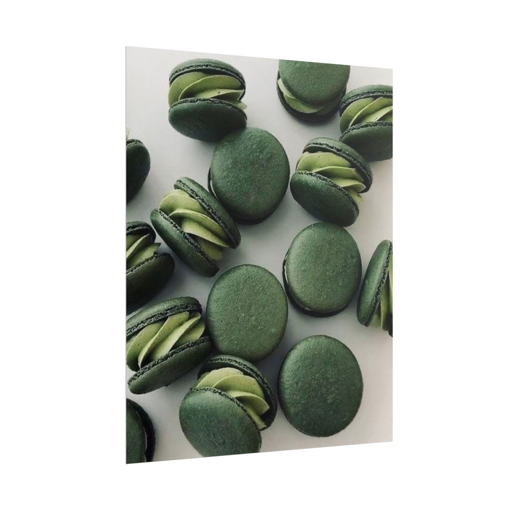 Green Matcha Macaron Poster Wall Art