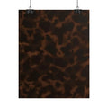 Tortoiseshell Pattern Rolled Poster — Brown Vintage Marbled Wall Art