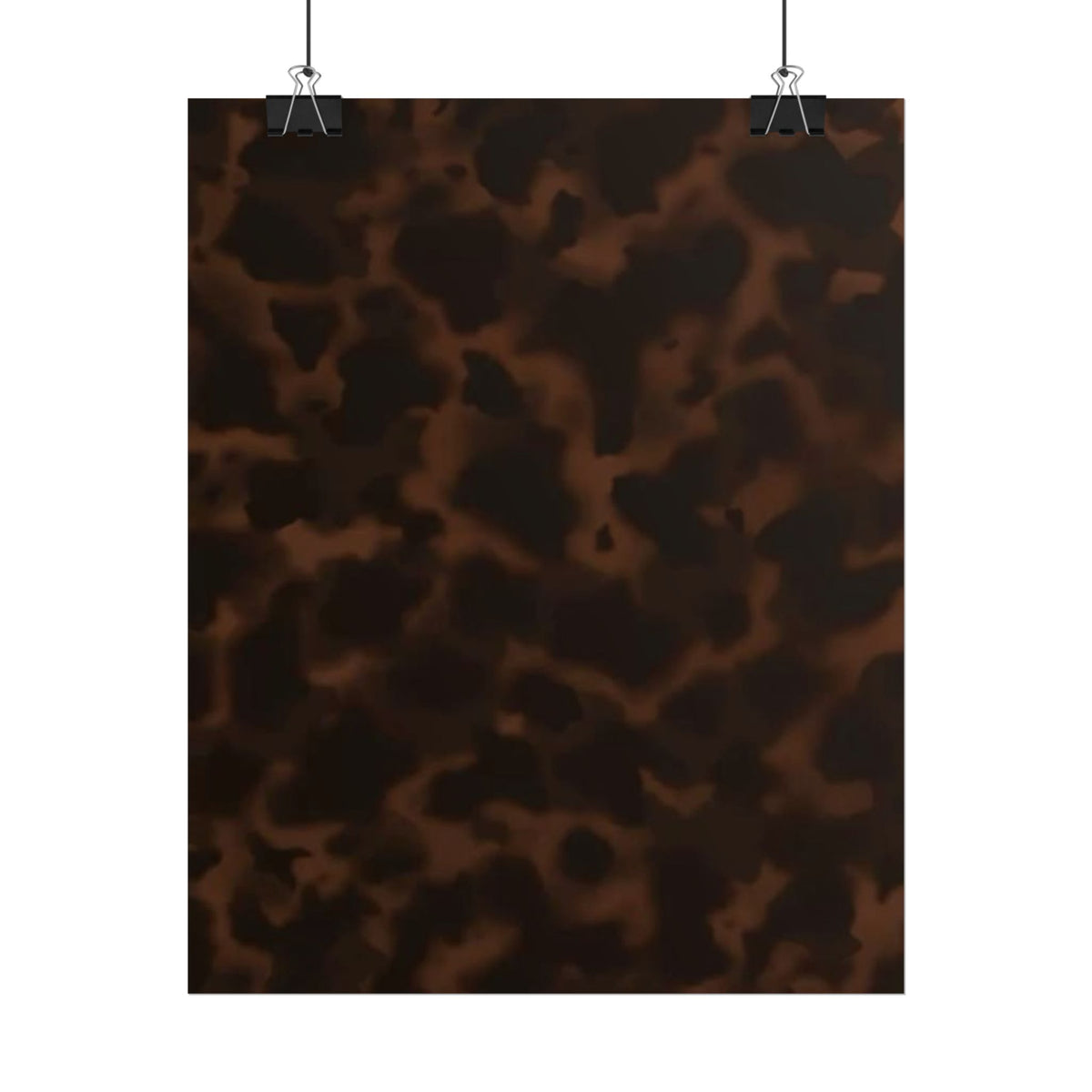 Tortoiseshell Pattern Rolled Poster — Brown Vintage Marbled Wall Art