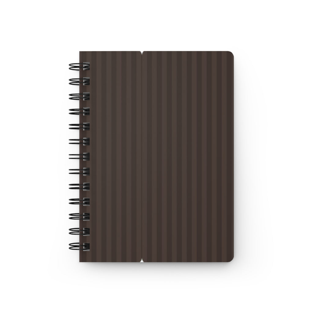 Striped Brown Spiral Journal – Classic Lined Notebook for Notes & Everyday Planning
