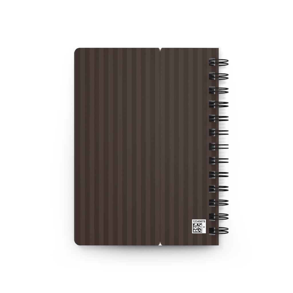 Striped Brown Spiral Journal – Classic Lined Notebook for Notes & Everyday Planning