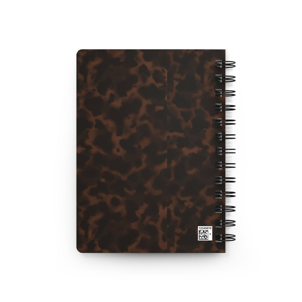 Tortoiseshell Spiral Journal – Vintage Brown Marble Notebook