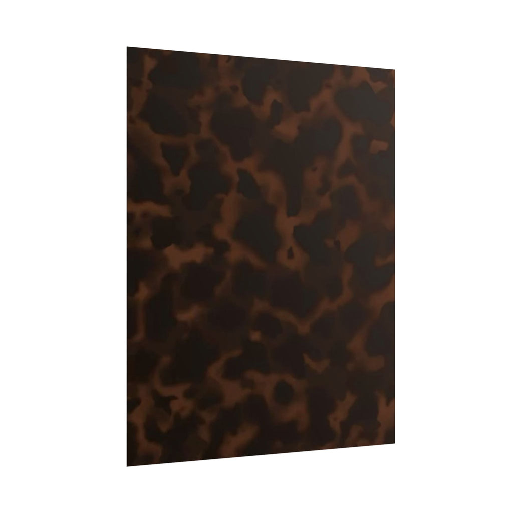 Tortoiseshell Pattern Rolled Poster — Brown Vintage Marbled Wall Art