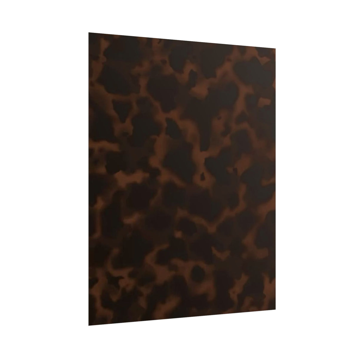 Tortoiseshell Pattern Rolled Poster — Brown Vintage Marbled Wall Art